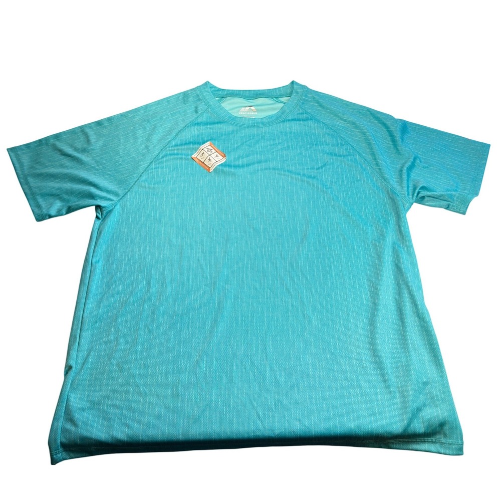 ZeroXposur Sun Protection Top Aqua Blue Poly Textured XL NWT UPF 50+
